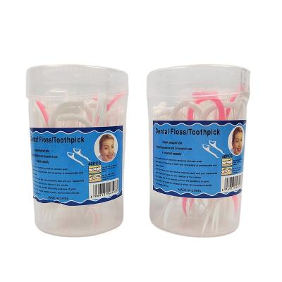 China Home Teeth Cleaning 40pcs Oral Hygiene Sticks Dental Floss Oral Teeth Picks Tooth Picks ABS Floss for sale