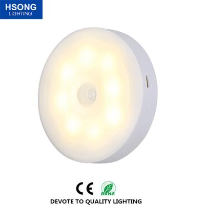 China Body Sensing HSONG Body Sensing Wireless LED USB Magnetic 3*AAA Battery Charging Light for sale