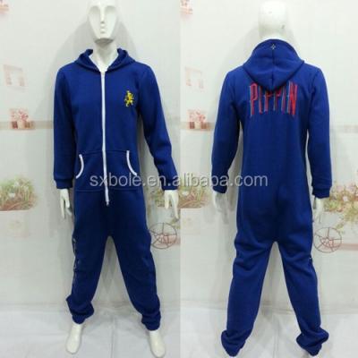 China 65%polyester/35%cotton unisex custom embroidery onesie jumpsuit for sale