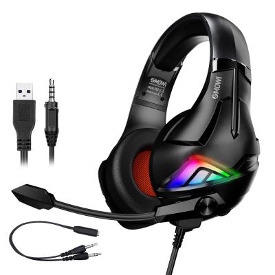 China Headband Gaming USB /3.5mm RGB Luminescence Light Gaming Earphone E-sports Gaming Headset Stereo Earbuds With MIC for sale