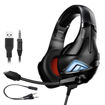 China xMOWI R2 RGB Light Gaming Earphone Stereo 3.5mm USB Noise Canceling Headset Game With MIC For PS4 Switch Xbox One PC Headsets for sale