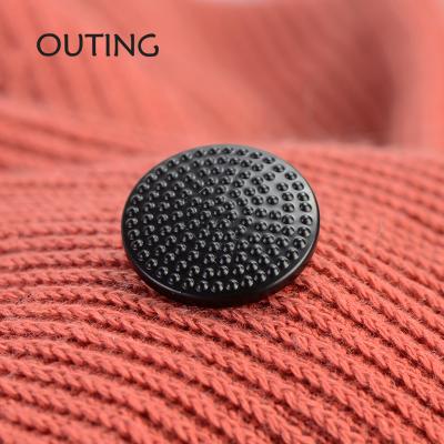 China 24L metal nickel free spring snap button, matte black color, used for clothes, bags, hardware high quality garment trims for sale