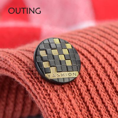 China Nickel free metal snap button 26L, gold matte black color, used for clothes, bags, hardware high quality garment trims for sale