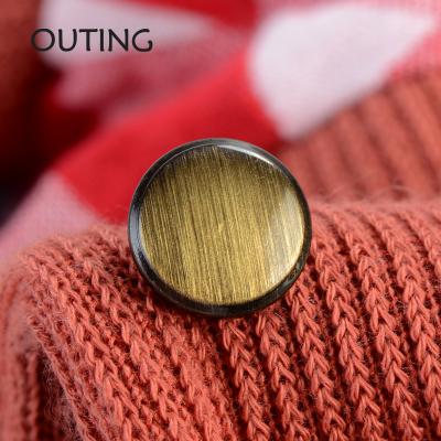 China 26L Instant Press Button Nickel Free, Brushed Brass Color, High Quality Customized Design Hardware Garment Trims for sale