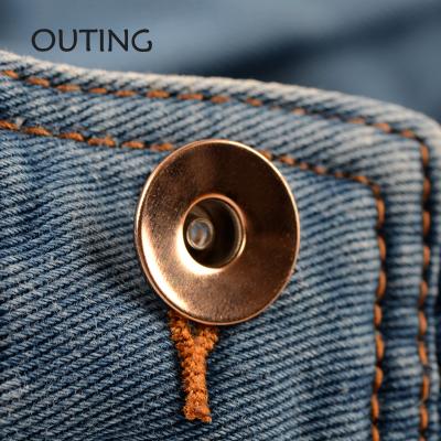 China Nickel Free Red Copper Leg Metal Jeans Button For Denim Pants Apparel Customized Design for sale