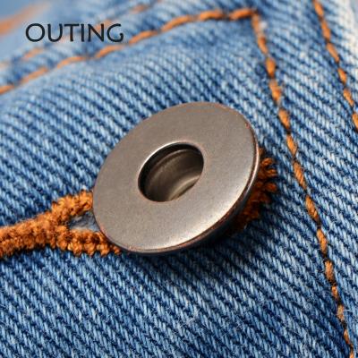 China Nickel Free Black Nickel Leg Mail Jeans Buttons For Denim Pants Apparel Customized Design for sale