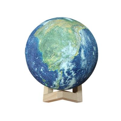 China 3D 7 Colors 15cm 18cm 20cm Moon Planet Decoration LED Flashing Light for sale