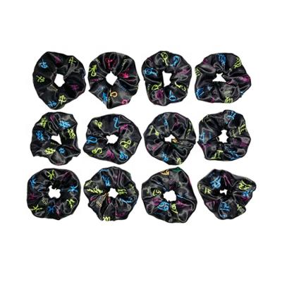 China Custom Wholesale Luxury Oversized Silk Scrunchi ZODIAC Satin Hair Scrunchies Soft/Comfortable/Eco-Friendly Designer for sale