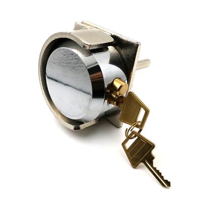 China Garage Thrown Doors / Truck Doors Highly Cost Effective Shipping And Handling Anti Theft Hardened Steel Round Truck Door Use Chrome Plating Latch Van Lock Padlock for sale