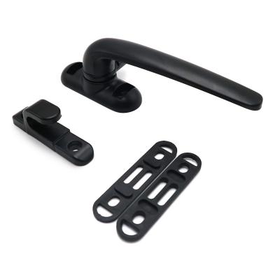 China Modern Traditional Aluminum Black Powder Coating Window Casement Use Apartment Design Single Lock Handle for sale