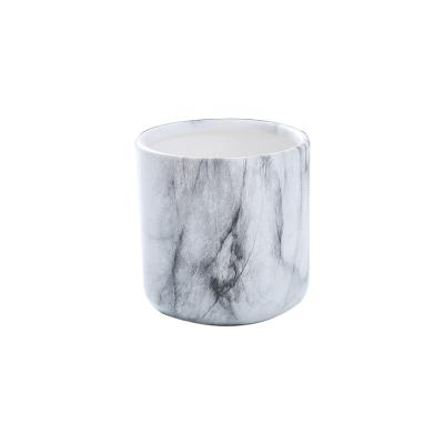 China Europe style custom concrete cheap white decorative wedding candle ceramic marble jar for sale