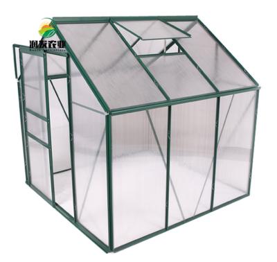 China Agricultural / Comercial Polycarbonate Outdoor Plant Frame Garden Walk-in Greenhouse Aluminum Hobby for sale