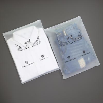 China Customized Bag Moisture Proof Printed LOGO Ziplock Bag Recyclable T-shirt Plastic Bag for sale