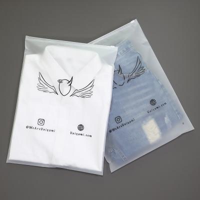 China Customized Bag Moisture Proof With Logo T-shirt Plastic Bag Plastic Packing Clothes Customized Logo Recyclable for sale