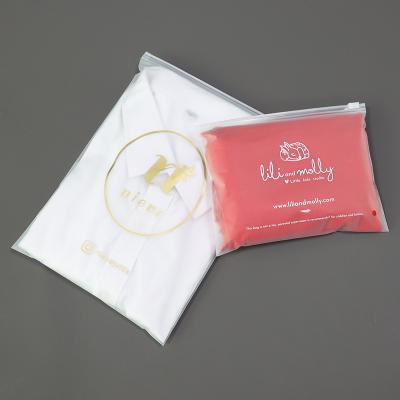 China Resealable Zipper Apparel Packaging Eco - Friendly Recyclable Frosted Ziplock Plastic Bags for sale