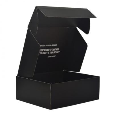 China High Quality Fashionable Luxury Logo Printed Recyclable Custom Gift Black Mailer Boxed for sale