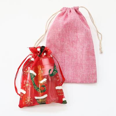 China Eco-Friendly Custom Jewelry Gift Small Drawstring Cotton Pouch With Logo for sale