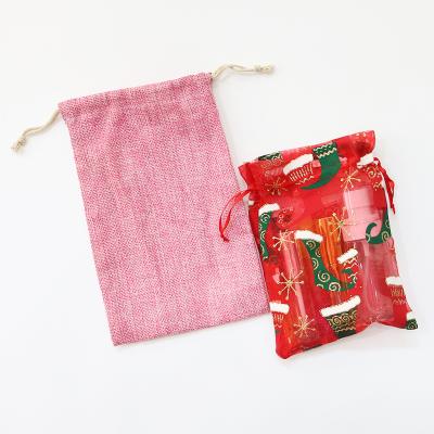 China Natural Jewelry Eco-Friendly Custom Gift Small Drawstring Cotton Drawstring Bags for sale