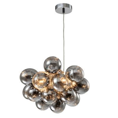 China Eco-friendly modern bubble Nordic luxury ball murano dining room island kitchen blow blown smoked glass chandelier for sale