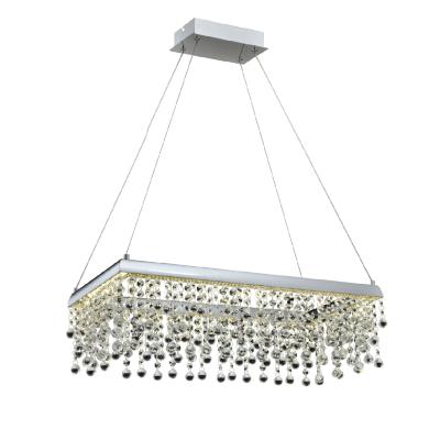 China Rectangle Modern Flush Mount Pendant Light Luxury Modern Crystal Chandelier for sale