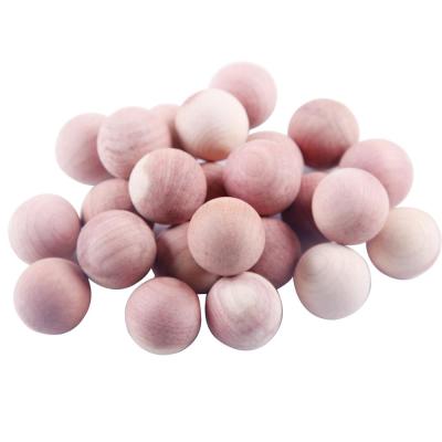 China Factory price viable wholesale red cedar balls scented moth balls for storage in cabinets natural polished cedar accessories for sale