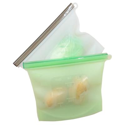 China COOLNICE Amazon Sustainable Soft Reusable Silicone Fruit Vegetable Food Storage Bag for sale