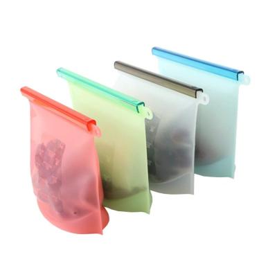 China New Product Sustainable Silicone Kitchen Straining Bag , Reusable Silicone Food Storage Bag for sale