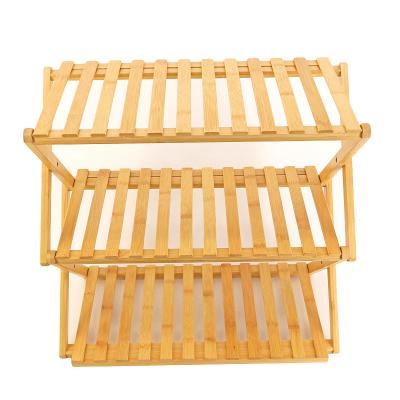 China 2021 Convertible Manufactures New Modern Design Shoe Storage Wholesale Bamboo Wooden Rack For Outdoor And Living Room Use for sale