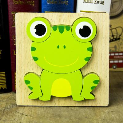 China 2021 Hot Sale Wooden Safe Jigsaw Puzzle Early Learning Educational Hand Grip for sale