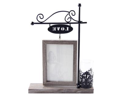 China Decorative creative hydroponic vase view photo desktop photo frame iron-on set flower decoration ornaments photo frame for sale