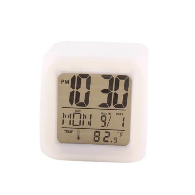 China Calendars New Arrive Sublimation Blanks LED Color Changing Digital Alarm Clock Table Clock Desk Alarm Clock for sale