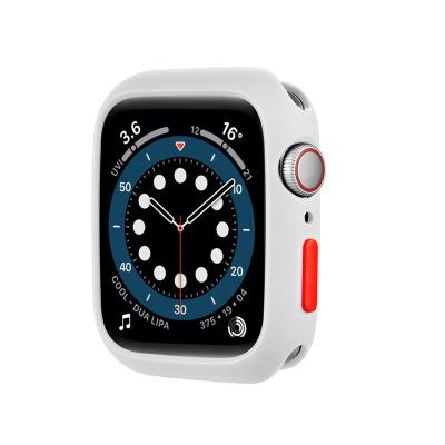 China Silicone Suitable For Apple Iwatch Se 5 6 4 3 2 1 Generation Candy Tpu Shell With Button Silicone Protective Cover for sale