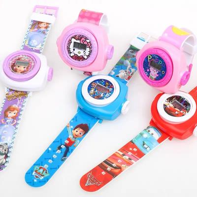 China LED Display Children Cartoon Watch Toy Watch Girl Boy Baby Kindergarten Gift 3D Projection Electronic Watch for sale