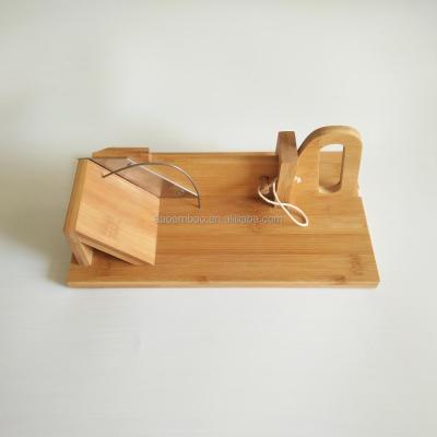 China Sustainable Bamboo Wooden Sausage Slicer for sale