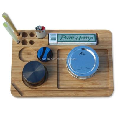 China Bamboo Rolling Tray Holding Smoke Tobacco Accessories Custom Made 9 x 6 inches or Customized for sale