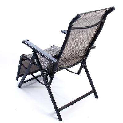 China High Quality Outdoor Weather Furniture Manufacturer Folding Zero Gravity Sleep Chair Beach Sun Sofa Single Recliner Chairs With Footstool for sale