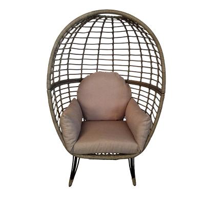 China Wholesale Foldable Edd Shape BK-D002 Garden Furniture Rattan Hanging Swing Chair for sale