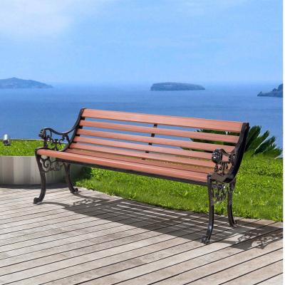 China 2022 Hot Selling Modern Aluminum Frame Slat Seat Garden Chair Package Seat Outdoor Bench With Back Modern Design for sale