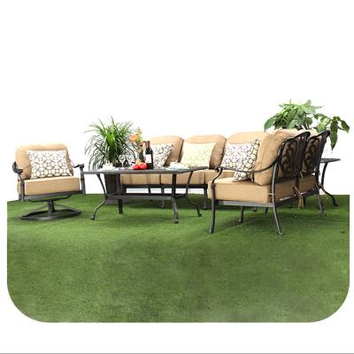 China Modern Metal Cadence Swivel Club Chair Beautiful Latest Designs Garden Sofa Sets for sale