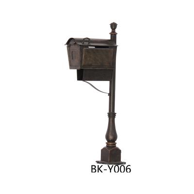 China Hot Selling Wall Mounted Cast Aluminum Mailbox With Post Garden Mailbox for sale