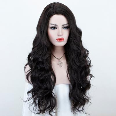 China Heat Resistant Fiber Hair Synthetic Lace Front Wigs For Women Natural Color Aliblisswig Ready To Board Long 30