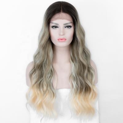 China Heat Resistant Fiber Hair Synthetic Lace Front Wigs For Color Women Alilibsswig Realistic Look Ready To Ship 24