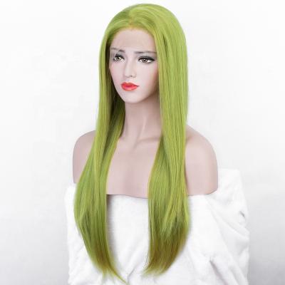 China Free Shipping Kylie Same Style Wig Aliblisswig Grinch Cosplay Wig Big Heat Resistant Lace Straight Long Front Synthetic Friber Hair Wig 24