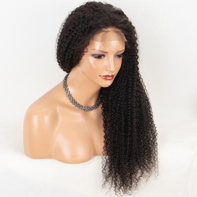 China Curly 150% Density Brazilian Curly Virgin Human Hair Natural Color Lace Front Human Hair Deep Parting Kinky Curly for sale