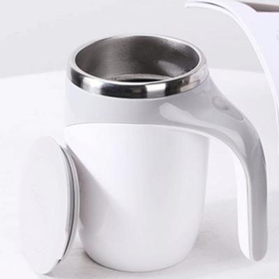 China Wholesale 380ML Coffee Mug Travel Stainless Steel Viable Custom Blend Coffee Mug Logo Automatic Magnetic Self Stirring With Lid for sale