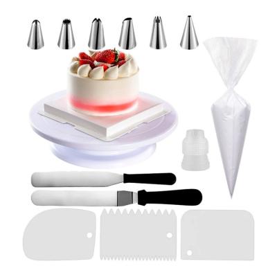 China 63Pcs Diy Sustainable Pastry Bags Turntable Cream Spatula Scraper Pipe Sprinklers Tip Kits Decorating Supplies Mold Cake Tools for sale