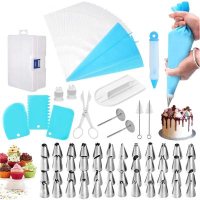 China 82Pcs DIY Fondant Piping Bag Viable Tip Pen Spatula Baking Kits Decorating Supplies Molds Cake Tools for sale