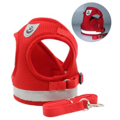 China Pet Products Manufacturers Multicolor Fashion Pet Collars Padded Portable Reflective Leash Dog Harness for sale