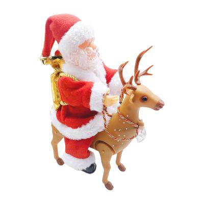 China Hot Selling Cute Reindeer Santa Toy Electric Christmas Cuddly Toys Christmas Decoration Indoor Supplies for sale