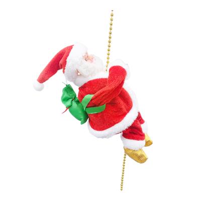 China Hot Selling Eco-friendly Children Toys Christmas Electric Gift Creative Santa Climbing Bead Curtain Indoor Decoration Supplies for sale